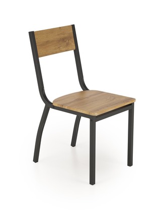 Set moderní jídelní stůl se židlemi Halmar MILTON sestava + 4 židle, přírodní / černá (4)