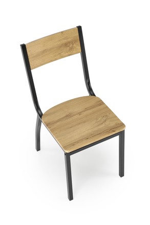 Set moderní jídelní stůl se židlemi Halmar MILTON sestava + 4 židle, přírodní / černá (5)