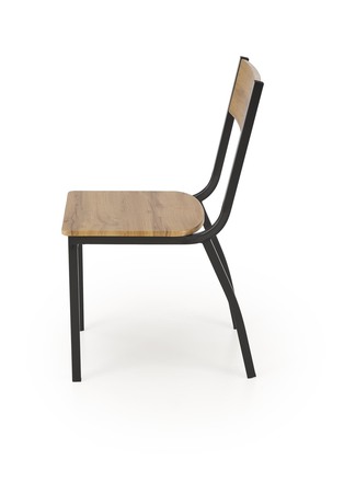 Set moderní jídelní stůl se židlemi Halmar MILTON sestava + 4 židle, přírodní / černá (6)