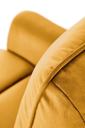 Elektrické rozkládací křeslo Halmar SEMIR s funkcí elektrického rozkládání / zásuvka USB, hořčicová (2p=1szt) (2 Karton) (10)