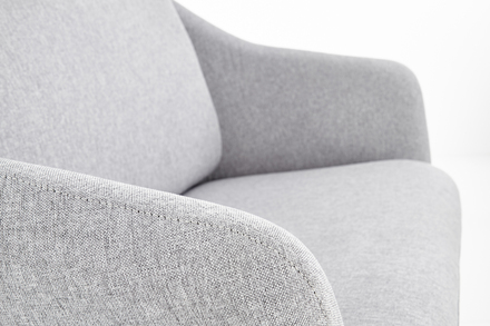 Dvoumístná sedačka Halmar SOFT 2 XL podwójny černá rám, jasně šedá (4)