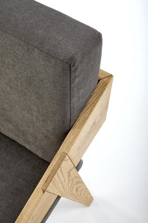 Křeslo Halmar FREEDOM dub přírodní/šedá (1p=1szt) (9)