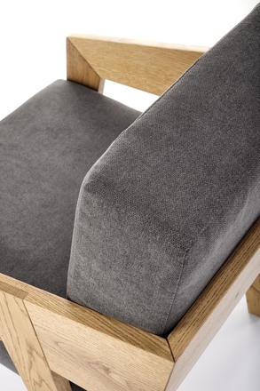 Křeslo Halmar FREEDOM dub přírodní/šedá (1p=1szt) (10)