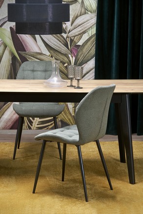 Moderní jídelní stůl Halmar GULIAN rozkládací, deska - dub wotan, nohy - černá (2p=1szt) (2 Karton) (12)