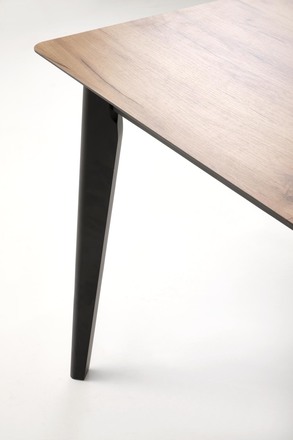 Moderní jídelní stůl Halmar GULIAN rozkládací, deska - dub wotan, nohy - černá (2p=1szt) (2 Karton) (3)