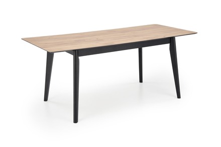 Moderní jídelní stůl Halmar GULIAN rozkládací, deska - dub wotan, nohy - černá (2p=1szt) (2 Karton) (4)