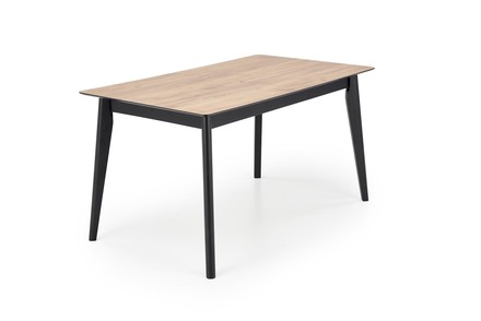 Moderní jídelní stůl Halmar GULIAN rozkládací, deska - dub wotan, nohy - černá (2p=1szt) (2 Karton) (7)