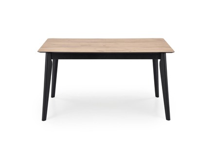 Moderní jídelní stůl Halmar GULIAN rozkládací, deska - dub wotan, nohy - černá (2p=1szt) (2 Karton) (8)