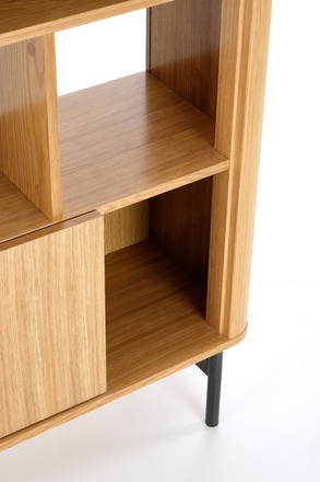 Regál Halmar SMART REG-2 dub přírodní/černá (2p=1szt) (2 Karton) (3)