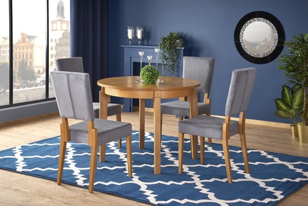 Moderní jídelní stůl Halmar SORBUS rozkládací, deska - dub medový, nohy - dub medový (2 Karton) (5)