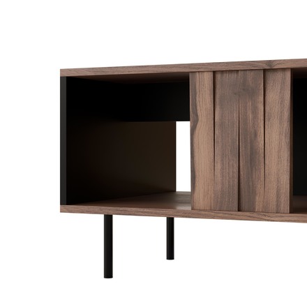 Konferenční stolek Halmar SWING LAW-1 ořechová/černá, nohy: černá (1p=1szt) (1)