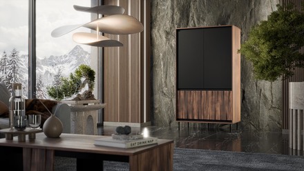 Šatní skříň Halmar SWING S-1 ořechová/černá, nohy: černá (2p=1szt) (2 Karton) (3)