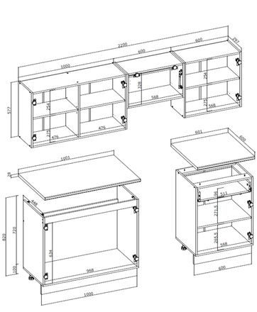 Kuchyňská linka Halmar KATIA 220 světle béžová / san marino (7 karton) (4)