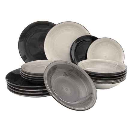 Jídelní sada talířů HIT HT-24327182 18 ks Azur