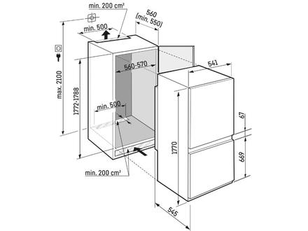 Vestavná kombinovaná chladnička Liebherr IKGS51VE03 (1)