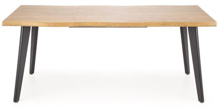 Dřevěný jídelní stůl Halmar DICKSON 2  rozkládací 150-210/90 cm, deska - přírodní, nohy - černá (2p=1szt) (2 Karton) (5)