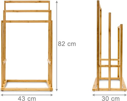 Věšák na ručníky Edco ED-248434 bambus 42x24x81,5cm (2)