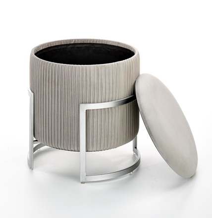 Taburet Halmar CRICKET jasně šedá (1p=1szt) (1)