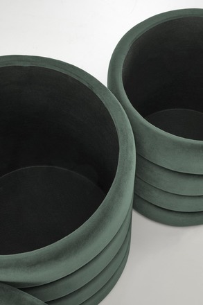 Taburety Halmar PACHO sestava, tmavě zelená (4)