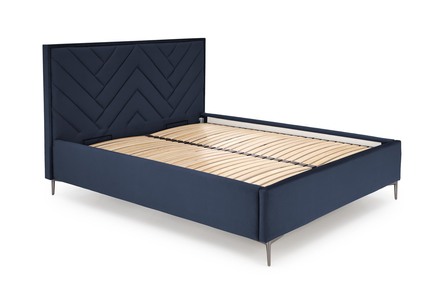 Manželská postel Halmar MODULO W1 postel 160 - čelo námořnická tap. Monolith 77 (1p=1szt) (1)