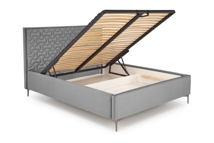 Manželská postel Halmar MODULO W2 postel 160 - čelo šedá tap. Monolith 85 (1p=1szt) (4)