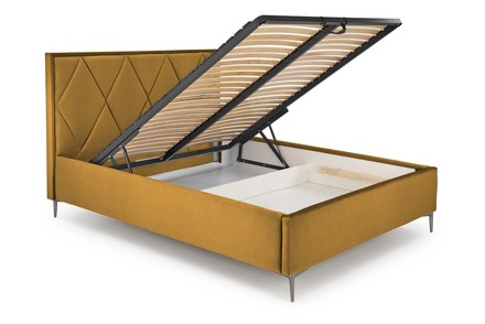 Manželská postel Halmar MODULO W4 postel 160 - čelo hořčicová tap. Monolith 48 (1p=1szt) (4)