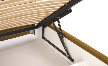 Manželská postel Halmar MODULO W4 postel 160 - čelo hořčicová tap. Monolith 48 (1p=1szt) (7)