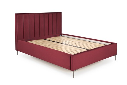 Manželská postel Halmar MODULO W6 postel 160 - čelo bordó tap. Monolith 59 (1p=1szt) (1)