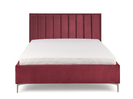 Manželská postel Halmar MODULO W6 postel 160 - čelo bordó tap. Monolith 59 (1p=1szt) (2)