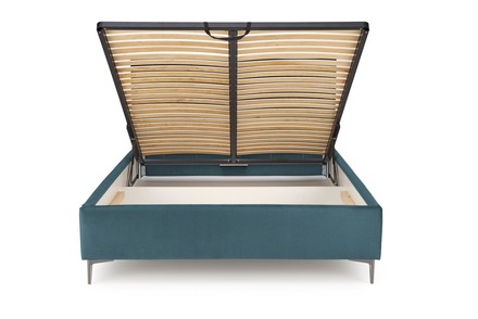 Manželská postel Halmar MODULO W6 postel 160 - čelo tmavě zelená tap. Monolith 37 (1p=1szt) (3)