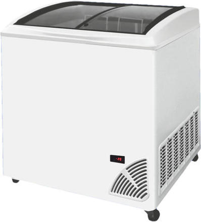 Pultová mraznička Prosklené oblé víko Byfal ARO 206/2 White Edge