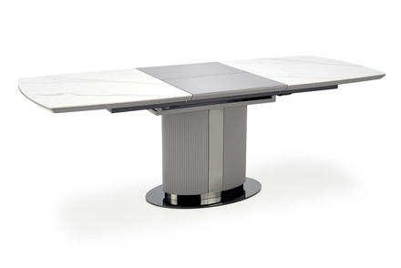 Moderní jídelní stůl s rozkladem Halmar DANCAN, bílá mramor / šedá / jasně šedá / černá (3 karton) (3)