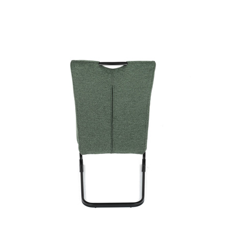 Moderní jídelní židle Autronic Židle jídelní, taštičkové pružiny v sedáku, zelená látka, černý kov (DCL-E2008 GRN2) (19)