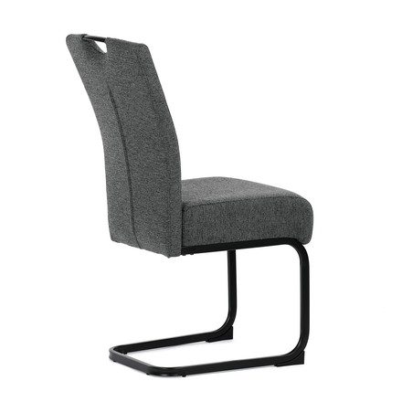 Moderní jídelní židle Autronic Židle jídelní, taštičkové pružiny v sedáku, šedá látka, černý kov (DCL-E2008 GREY2) (9)