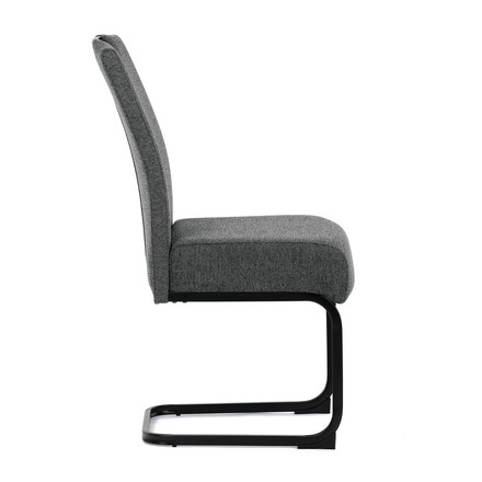 Moderní jídelní židle Autronic Židle jídelní, taštičkové pružiny v sedáku, šedá látka, černý kov (DCL-E2008 GREY2) (10)