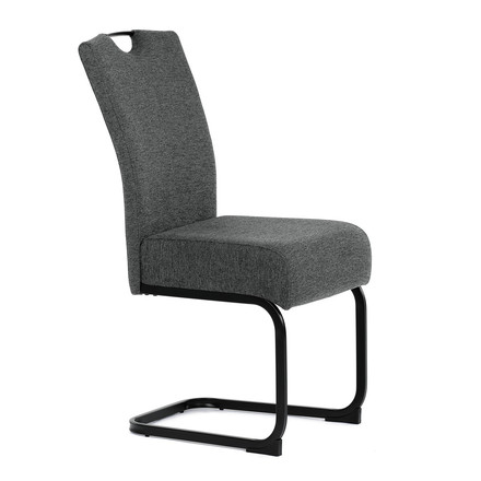 Moderní jídelní židle Autronic Židle jídelní, taštičkové pružiny v sedáku, šedá látka, černý kov (DCL-E2008 GREY2) (11)