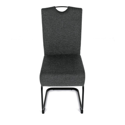Moderní jídelní židle Autronic Židle jídelní, taštičkové pružiny v sedáku, šedá látka, černý kov (DCL-E2008 GREY2) (13)