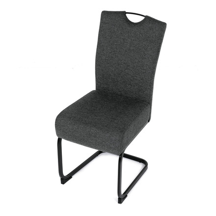 Moderní jídelní židle Autronic Židle jídelní, taštičkové pružiny v sedáku, šedá látka, černý kov (DCL-E2008 GREY2) (14)