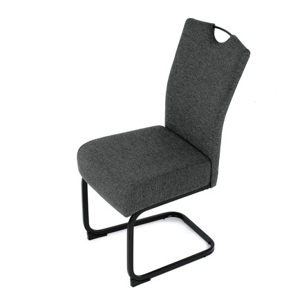 Moderní jídelní židle Autronic Židle jídelní, taštičkové pružiny v sedáku, šedá látka, černý kov (DCL-E2008 GREY2) (15)