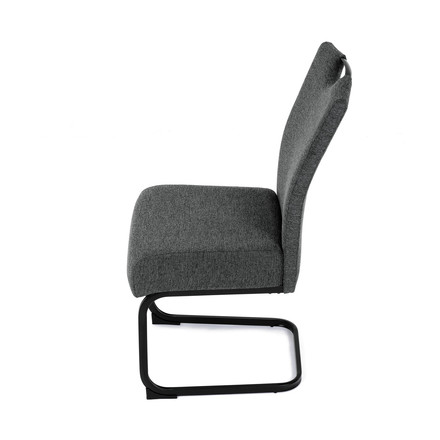 Moderní jídelní židle Autronic Židle jídelní, taštičkové pružiny v sedáku, šedá látka, černý kov (DCL-E2008 GREY2) (16)