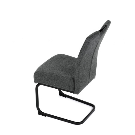 Moderní jídelní židle Autronic Židle jídelní, taštičkové pružiny v sedáku, šedá látka, černý kov (DCL-E2008 GREY2) (17)