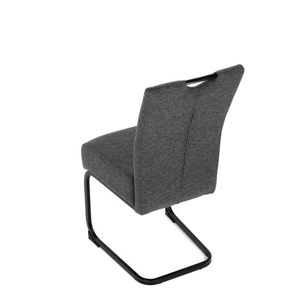 Moderní jídelní židle Autronic Židle jídelní, taštičkové pružiny v sedáku, šedá látka, černý kov (DCL-E2008 GREY2) (18)