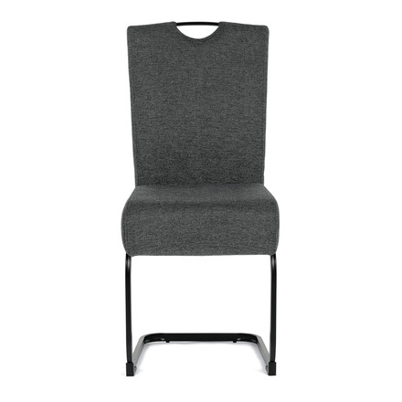 Moderní jídelní židle Autronic Židle jídelní, taštičkové pružiny v sedáku, šedá látka, černý kov (DCL-E2008 GREY2) (1)
