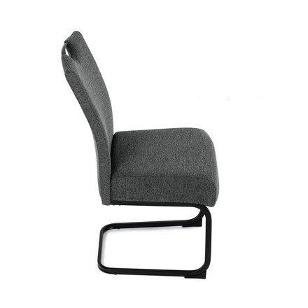 Moderní jídelní židle Autronic Židle jídelní, taštičkové pružiny v sedáku, šedá látka, černý kov (DCL-E2008 GREY2) (22)
