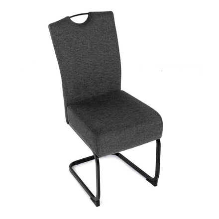 Moderní jídelní židle Autronic Židle jídelní, taštičkové pružiny v sedáku, šedá látka, černý kov (DCL-E2008 GREY2) (24)