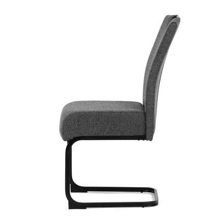 Moderní jídelní židle Autronic Židle jídelní, taštičkové pružiny v sedáku, šedá látka, černý kov (DCL-E2008 GREY2) (4)