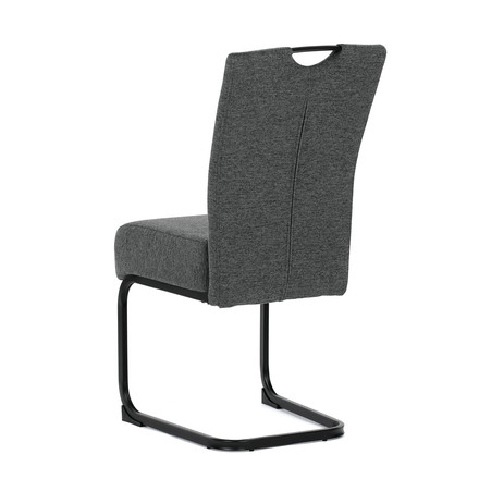 Moderní jídelní židle Autronic Židle jídelní, taštičkové pružiny v sedáku, šedá látka, černý kov (DCL-E2008 GREY2) (6)