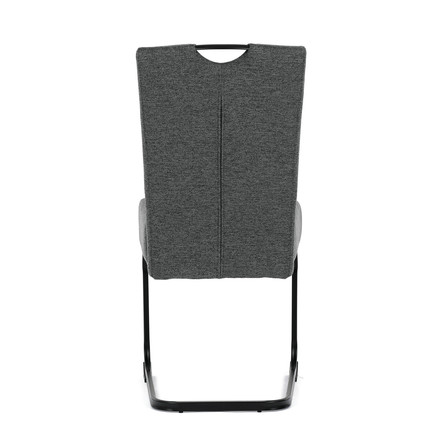 Moderní jídelní židle Autronic Židle jídelní, taštičkové pružiny v sedáku, šedá látka, černý kov (DCL-E2008 GREY2) (7)