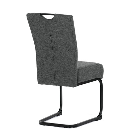 Moderní jídelní židle Autronic Židle jídelní, taštičkové pružiny v sedáku, šedá látka, černý kov (DCL-E2008 GREY2) (8)