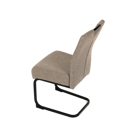 Moderní jídelní židle Autronic Židle jídelní, taštičkové pružiny v sedáku, krémová látka, černý kov (DCL-E2008 CRM2) (17)